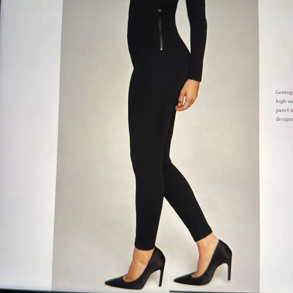 NWT Good American Ponte Boss Black Pants